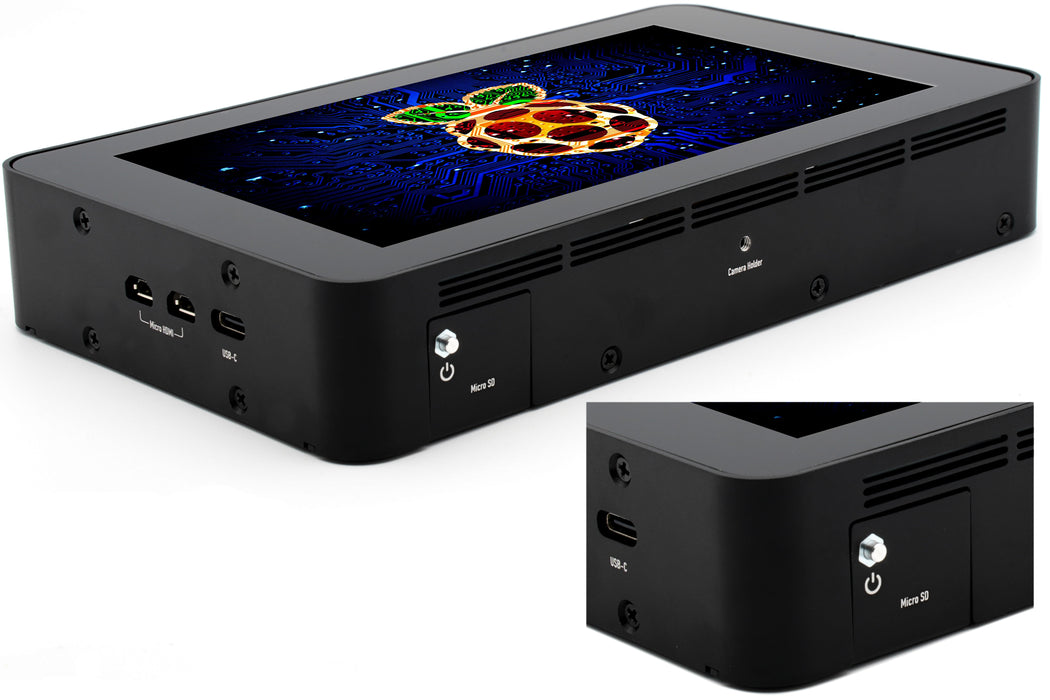 KKSB Chassi för Raspberry Pi 5 och den Officiella Raspberry Pi 7-tums Touchskärmen
