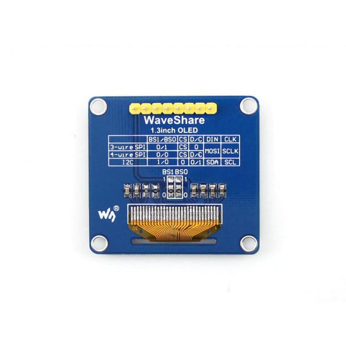 128x64p 1,3 tums OLED SH1106 I2C och SPI -stöd Vertikal Straight Pin Header