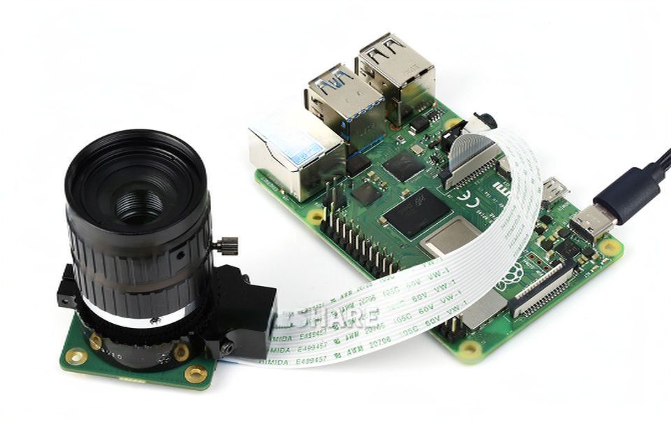 25 mm flerfältvinkel teleobjektiv med C -fäste för Raspberry Pi kamera av hög kvalitet