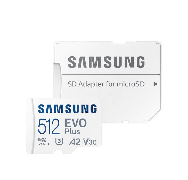 512 GB Samsung EVO Plus SDXC Micro SD 4K -minneskort