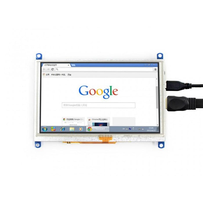 800x480p 5 tums HDMI kapacitiv pekskärm LCD med HDMI och USB -kabel
