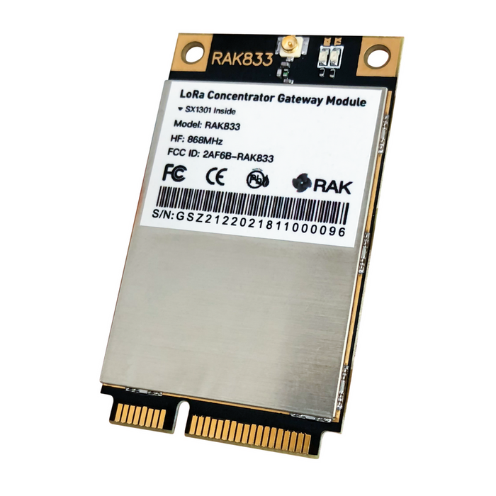 RAK833 LoRa Gateway Concentrator mPCIe -modul SX1301 FT2232H SPI USB EU868 MHz